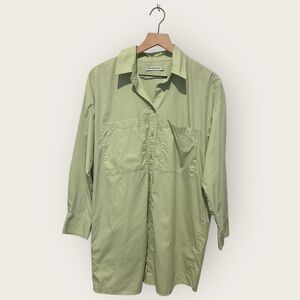 Abercrombie & Fitch Oversized Small Green Button Down Collared Shirt